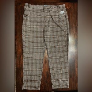 NWT ($72) Sharagano Brown Plaid Pants Men’s Size XL